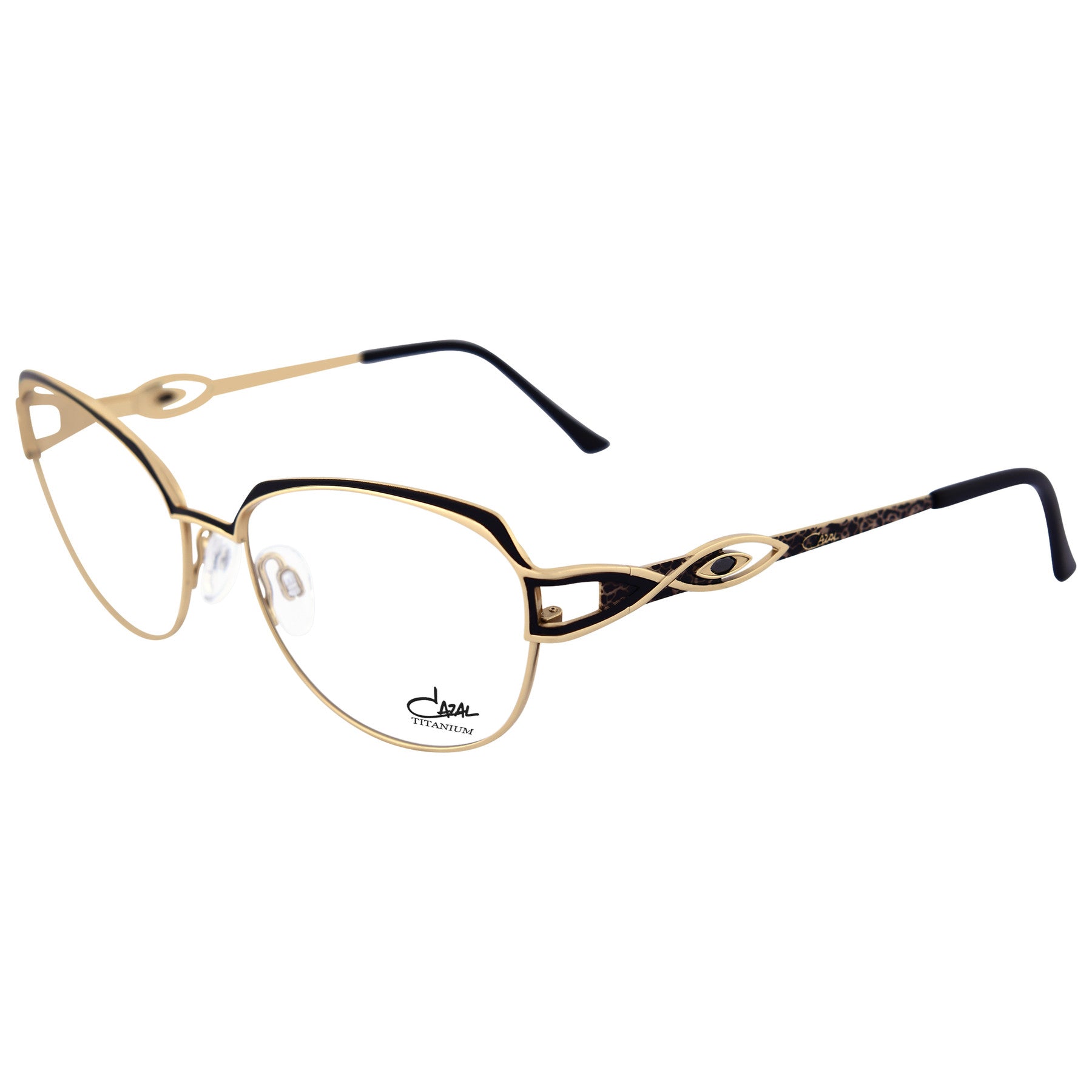 Gold cazal glasses fashion